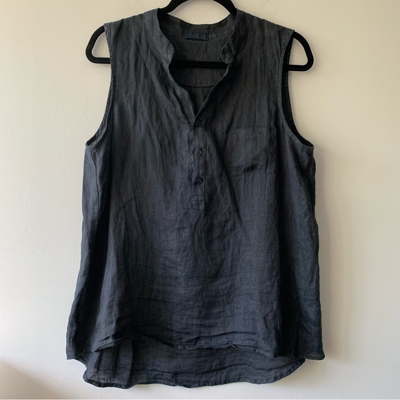 CP Shades Carmel Linen Sleeveless Top - Picture 2 of 4